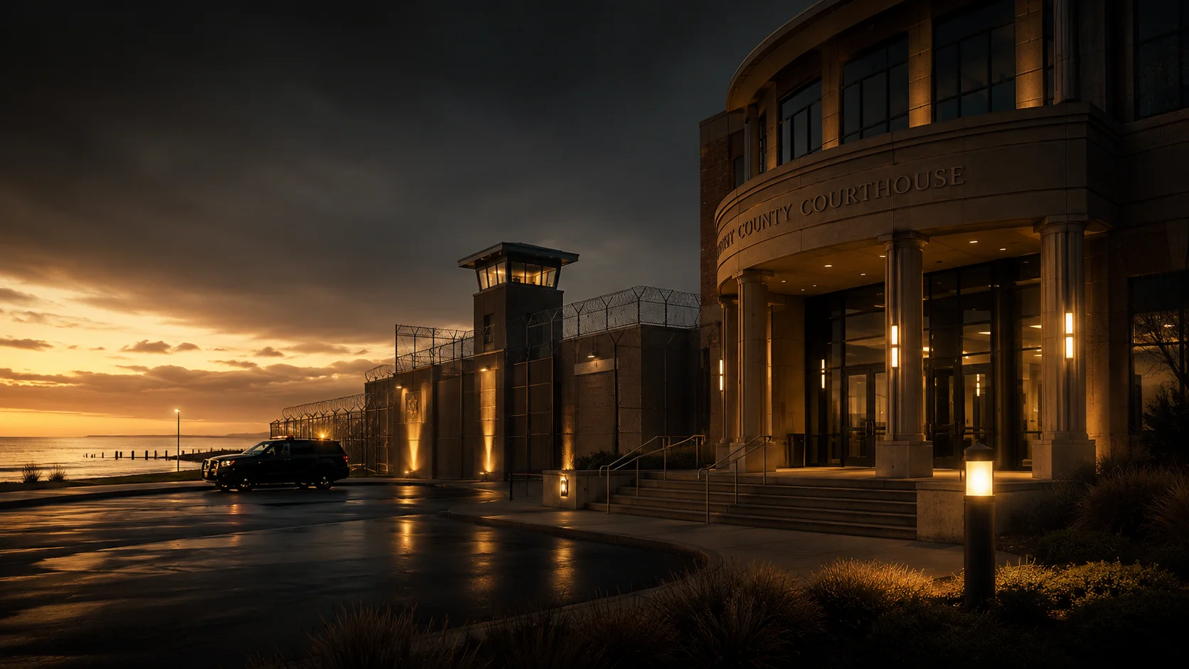 Dark road and night atmosphere